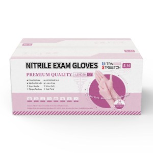 1,000 Pcs/Case Nitrile Exam Gloves LENGTH 12” (Hot Pink)